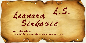 Leonora Sirković vizit kartica